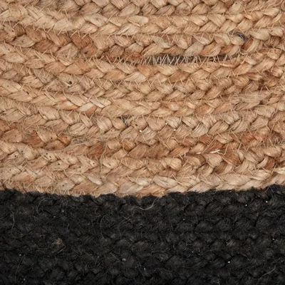 Atmosphera Createur D'Interieur Alfombra de yute borde negro D. 120 cm – foto 7