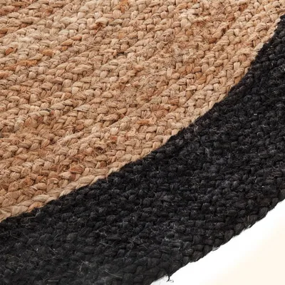 Atmosphera Createur D'Interieur Alfombra de yute borde negro D. 120 cm – foto 8