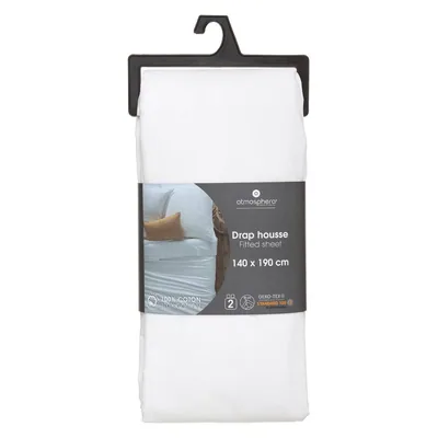 Atmosphera Createur D'Interieur Sábana ajustable blanca 140x190 cm – foto 4