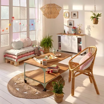 Atmosphera Createur D'Interieur Alfombra calada Esra en yute D. 80 cm – foto 1