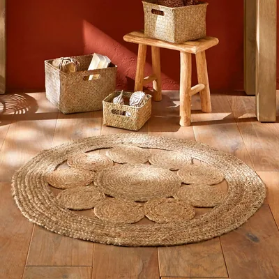 Atmosphera Createur D'Interieur Alfombra calada Esra en yute D. 80 cm – foto 2