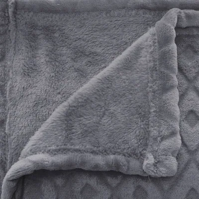 Atmosphera Createur D'Interieur Plaid Flan 3D Rhombus gris - 1 unidad – foto 6