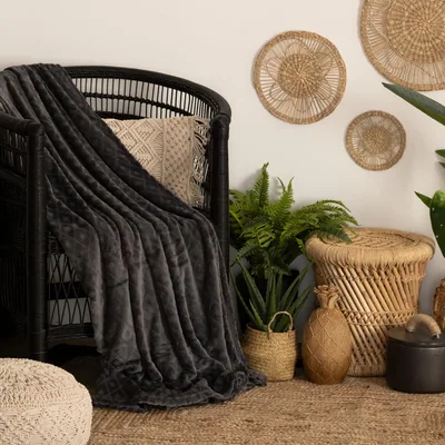 Atmosphera Createur D'Interieur Plaid Flan 3D Rhombus gris - 1 unidad – foto 1