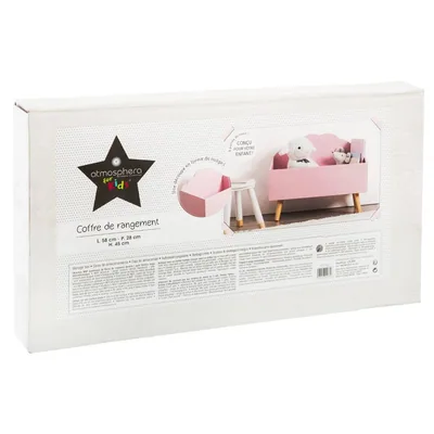 Atmosphera Createur D'Interieur Caja de almacenamiento nube infantil rosa – foto 2
