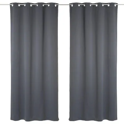 Atmosphera Createur D'Interieur Juego de cortinas blackout gris 135x240 cm
