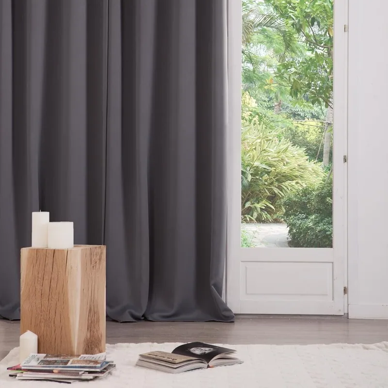 Atmosphera Createur D'Interieur Juego de cortinas blackout gris 135x240 cm