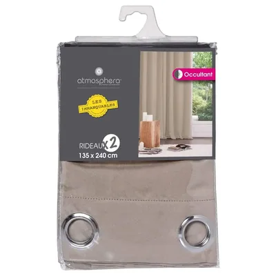 Atmosphera Createur D'Interieur Juego de cortinas blackout gris 135x240 cm – foto 9