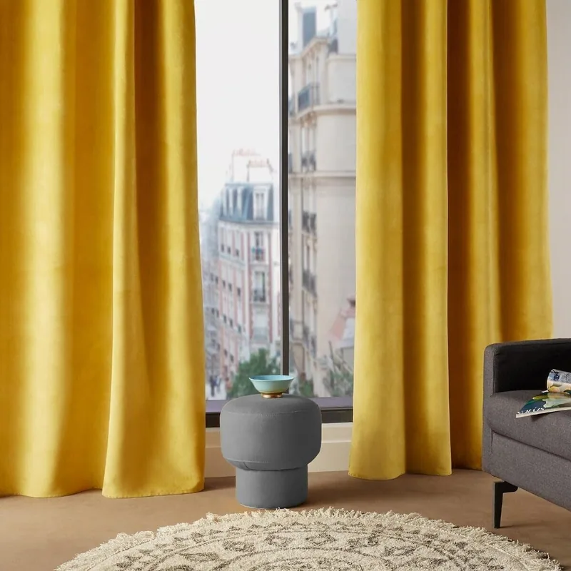 Atmosphera Createur D'Interieur Cortina Lilou ocre 140x260 cm
