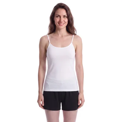 Playtex Camiseta de tirantes finos sin costuras mujer blanca talla S (pack de 3)