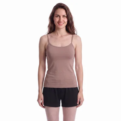 Playtex Camiseta de tirantes finos sin costuras mujer beige talla M (pack de 3)
