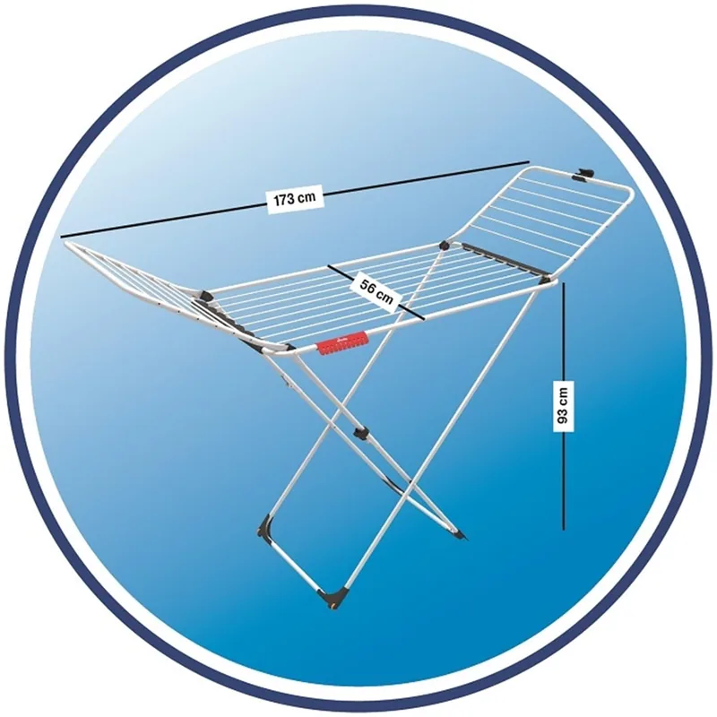 Vileda Extra X-Legs Tendedero de acero y aluminio 20 metros