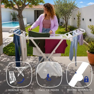 Vileda Tendedero plegable de resina solar 20 metros – foto 3