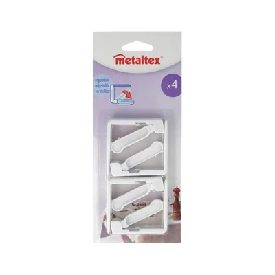 Metaltex 254508 Juego de 4 sujetamanteles plástico con Muelle - pack de 4 unidades – foto 4