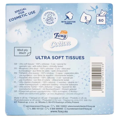 Foxy Faciales Cotton Cube. 20 cajas - pack de 10 unidades – foto 3