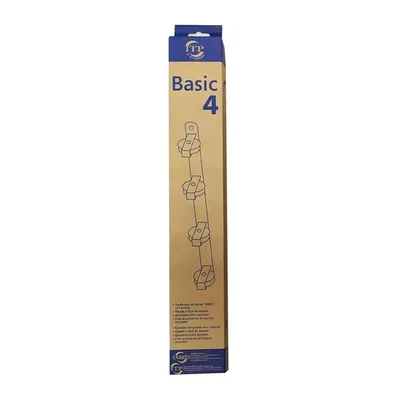 EDM Tendedero de pared Basic con 4 poleas blanco 47x5x5 cm
