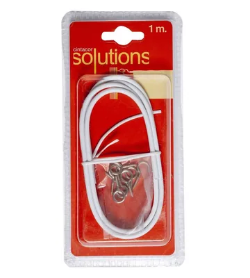 Cintacor S.A. cable plastificado blanco 1m PV024 (pack de 5)