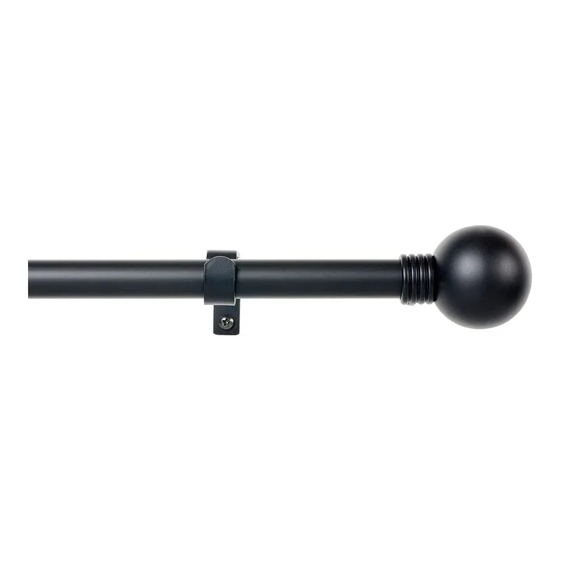 Stor Planet Kit barra de cortina anillo extensible negro 110-200 cm