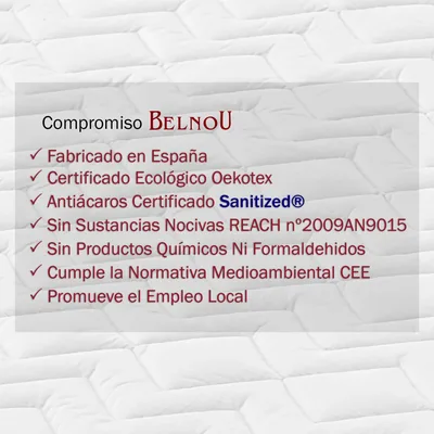 Belnou Protector de colchón acolchado nube impermeable cama 135x190 cm – foto 7