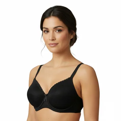 Selene Sujetador moldeador Violeta banda alta cruzada negro talla 110C