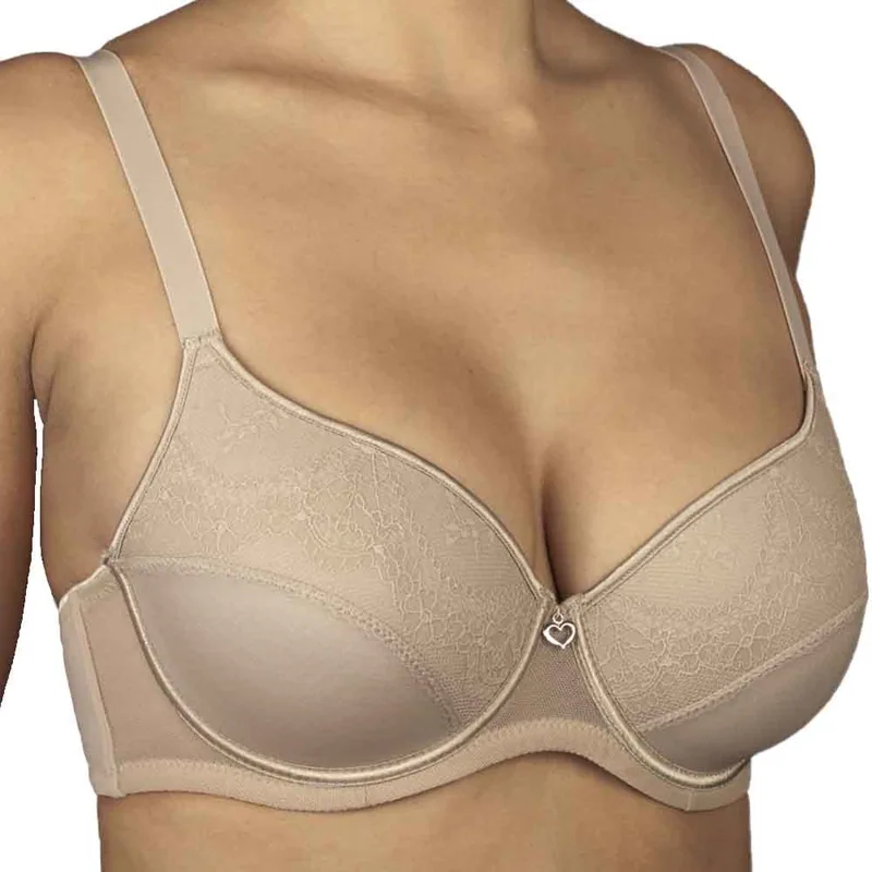 Selene Sujetador Antonela encaje y tul tierra talla 105C