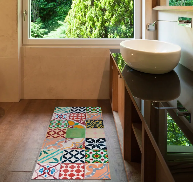 Stor Planet Croma Alfombra vinílica estampada Mosaico color 50x110 cm