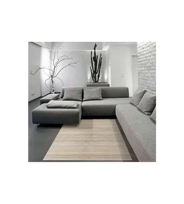 Stor Planet Alfombra de bambú natural yeso 140x200 cm