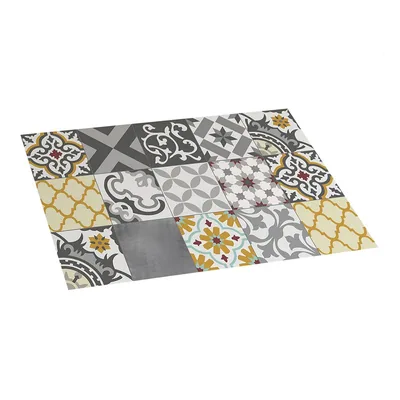 Stor Planet Alfombra vinílica acolchada Croma Patch gris y ámbar 45x75 cm