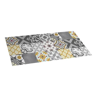 Stor Planet Alfombra vinílica acolchada Croma Patch gris y ámbar 50x110 cm