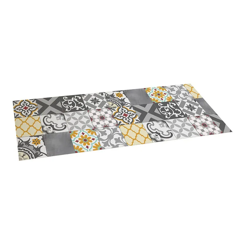 Stor Planet Alfombra vinílica acolchada Croma Patch gris y ámbar 50x140 cm