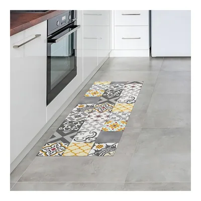 Stor Planet Alfombra vinílica acolchada Croma Patch gris y ámbar 50x140 cm – foto 3