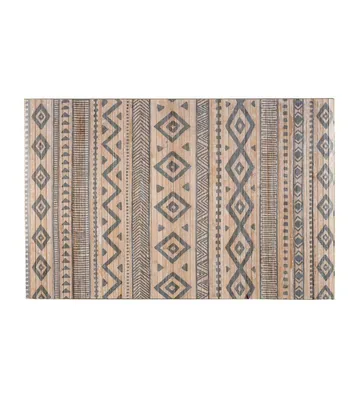 Stor Planet Alfombra de bambú natural etnic blanco y gris 120x180 cm