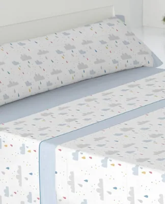 Casa Dorada del Mediterráneo Juego de sábanas infantiles nubes 105 cm