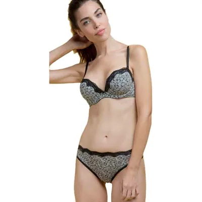 Gisela Conjunto copa B efecto push up 2/0330 estampado azul talla 100