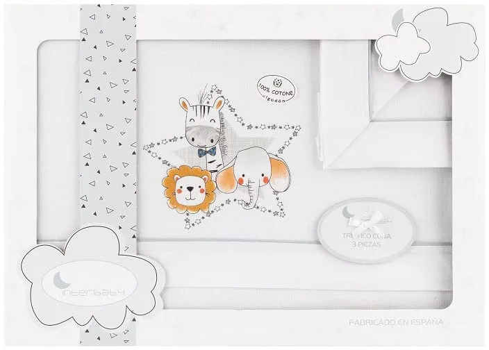 Interbaby Sábanas de cuna Animalitos algodón