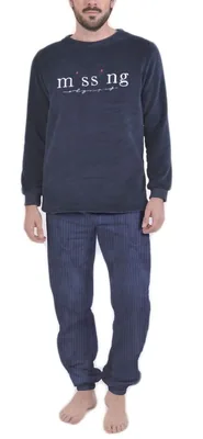 Mercaroupa M23112 Pijama clásico coralina hombre marino talla L – foto 1