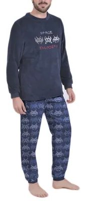 Mercaroupa M23116 Pijama coralina hombre marino talla L – foto 1