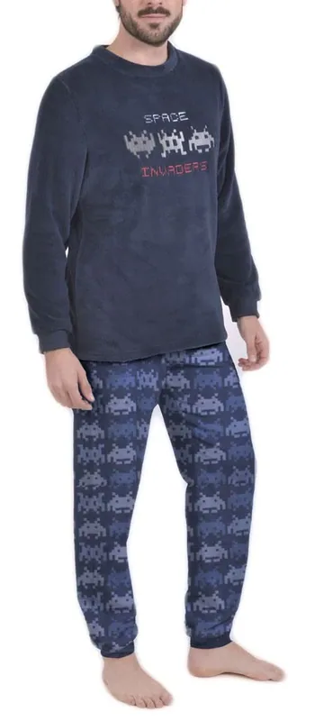 Mercaroupa M23116 Pijama coralina hombre marino talla L