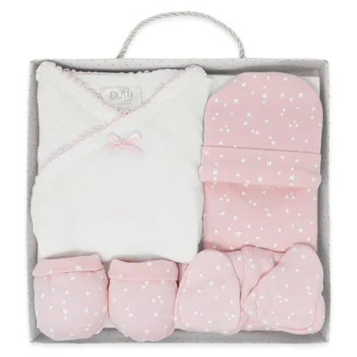 Duffi Baby Set primera puesta bebé recién nacido estrellas rosa – foto 2