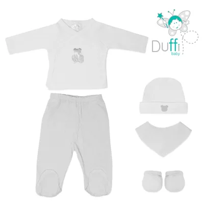 Duffi Baby Set primera puesta bebé recién nacido osito gris – foto 3