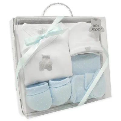 Duffi Baby Set primera puesta bebé recién nacido osito azul