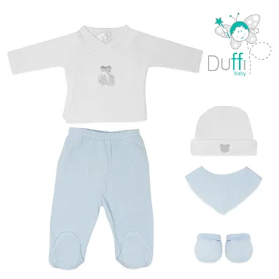 Duffi Baby Set primera puesta bebé recién nacido osito azul – foto 3