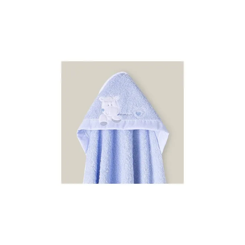 Interbaby Capa de baño para bebés · corazón amoroso en azul · 1x1 m · 100% - 1 unidad
