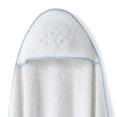 Interbaby Capa de Baño Bebe Blanco/Azul + Babero - 1 unidad – foto 2