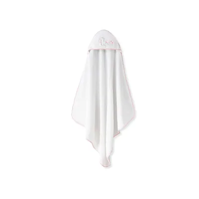 Interbaby Capa de Baño Bebe Blanco/Rosa + Babero - 1 unidad – foto 4