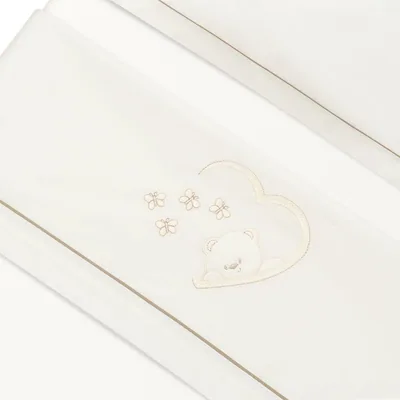 Interbaby Sábanas de cuna Oso Mariposa beige – foto 5