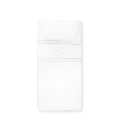 Interbaby Sábanas de cuna Oso Mariposa blanco y azul – foto 4