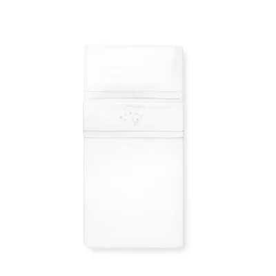 Interbaby Sábanas de cuna Oso Mariposa blanco y gris – foto 4