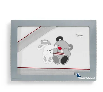 Interbaby Amigos 3033 Juego de sábanas para cuna blanco